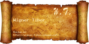 Wigner Tibor névjegykártya